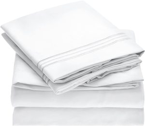 Set di Biancheria da Letto a Righe 1cm in Cotone 100% per Hotel, Set Copripiumino con Lenzuolo Piatto e Lenzuolo con Angoli - Product Image 3