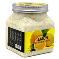 FZ Wholesale Private Label ODM/OEM 350g Gommage éclaircissant et rajeunissant pour la peau au citron, gommage pour le visage et le corps