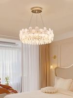 Lampe suspendue en cristal de luxe moderne E14 Luminaire de plafond pour salon Restaurant Chambre à coucher Intérieur Tailles moyennes