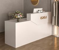 Comptoir de caisse en bois moderne fait main facile à installer, table de réception pour salon, magasin de beauté, de coiffure, de vêtements Yuecool T-333