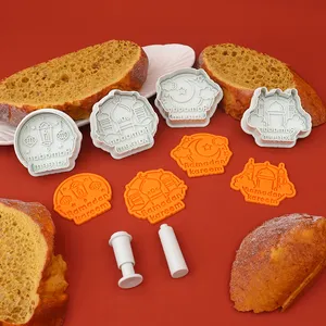 4pcs eid מובארק חותך עוגייה 3D ramadan islim ביסקוויט חותכי עובש