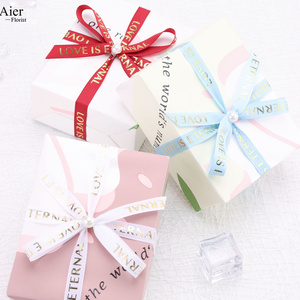 Aierflorist 1cm Gold Foil love Is Eternal Enlight Words Ruban gros-grain avec design personnalisé ou marque - Product Image 4