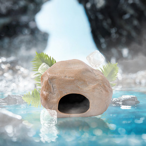 Tente cachette pour hamster en forme de montagne, pour l'été, intérieur/extérieur, accessoires de cage, lit, pierre céramique, couvercle amovible - Product Image 2
