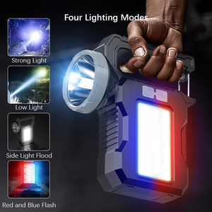 Solarbetriebene, tragbare, leistungsstarke, wiederaufladbare Taschenlampe mit COB-Arbeitslicht, Laterne für Outdoor-Camping, Wandern, Angeln und Notfälle - Product Image 3