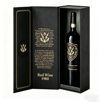 Scatola Regalo per Vino di Lusso Personalizzata a Forma di Libro con Logo in Rilievo, Chiusura Magnetica, Cartone Rigido Ecologico