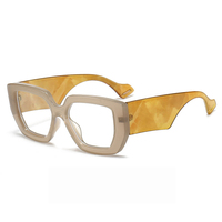 Nouvelles lunettes de vue carrées surdimensionnées anti-lumière bleue, monture tendance, lunettes de vue pour femmes, monture de lunettes rétro chic pour femmes