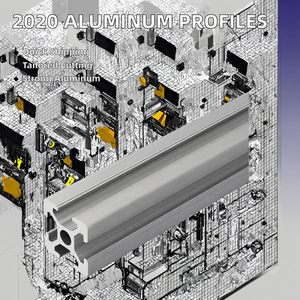 บริการตัดโครงโต๊ะทำงานอุตสาหกรรมอะลูมิเนียมอัลลอยด์แบบกำหนดเองรุ่น CNW LE-8-4040 ซีรีส์ 2020  โครงอะลูมิเนียมโปรไฟล์ซีรีส์ 6000 - Product Image 3