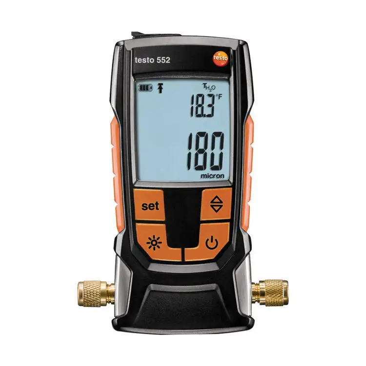 Jauge de micron à vide numérique Testo 552 avec Bluetooth (numéro de pièce 0560 5522) jauges à vide industrie pétrochimique/chimique