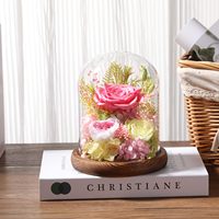 Hadiah Bunga Abadi untuk Ibu - Bunga Ulang Tahun yang Sempurna - Mawar Awet Buatan Tangan dengan Desain Modis untuk Pajangan Meja