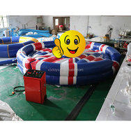Équitation de taureau mécanique gonflable pour des enfants et des adultes, jeu gonflable de défi populaire