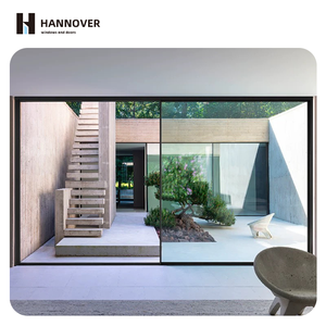 Hannover Sang Trọng Cửa Trượt Hệ Thống Tiết Kiệm Năng Lượng Nhôm Màu Đen Với Vô Hình Thoát Nước Sàn Cống Thiết Kế Cho Sân Vườn - Product Image 1