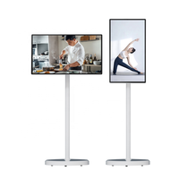 Écran de télévision mobile portable à batterie de 21.5 pouces Android 12 Tablet Tv In-Cell Écran tactile Gym Gaming Live Room Stand Smart tv