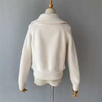 Luxuriöser Warmer Winter Maßgefertigter Echter Nerzpelz-Pullover Mantel mit Reißverschlüssen Einfarbiger Gestrickter Pelz-Cardigan Echter Nerzpelzmantel für Damen