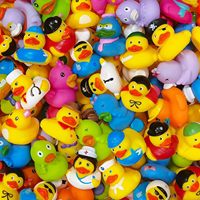 Assortiment aléatoire de canards en caoutchouc Mini jouets de canard en caoutchouc Jouets de bain de canard en vrac Jouets de bain pour bébé Faveurs de fête de vacances