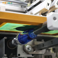 Machine automatique multifonctionnelle de sérigraphie et de marquage à chaud pour bouteilles rondes plates en plastique et en verre