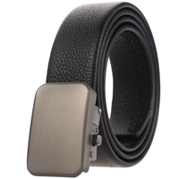 Ceinture automatique fonctionnelle pour homme LY36-00005-2, en cuir véritable avec boucle à cliquet durable, polyvalente pour le travail et les loisirs