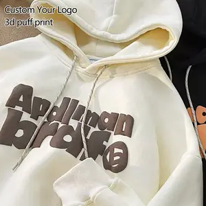 Oversize Plain Hoody Hodie Unisex Polyester Mens Pullover Hoodie Print Custom 3D Anime Logo Winter OEM Thick Cotton Knitted