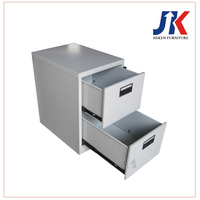 Meuble de classement moderne à 2 tiroirs en métal, armoire de rangement de documents de bureau en acier, armoire à dossiers verticale verrouillable avec poignée