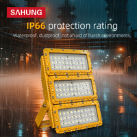 Projecteur LED antidéflagrant IP65 ATEX 100W 200W 300W, corps en aluminium, éclairage large 90/120°, intensité variable pour l'éclairage