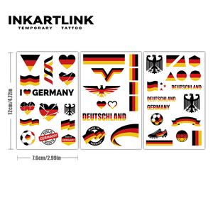 Tatouages Temporaires Imperméables pour Supporters de Football 2026 – Art Corporel avec Drapeau <span class=keywords><strong>Aigle</strong></span> – 3 Feuilles pour Adultes et Enfants – Autocollants de Supporters Allemagne - Product Image 4