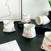 Mug en céramique élégant et unique en forme de pochette, imprimé mignon, 220 ml, style sac, pour café, usage quotidien domestique