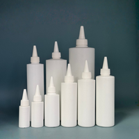 Bouteille compressible en HDPE de 30 à 500 ml avec bouchon à embout en PP, bouteille à embout pointu en plastique multi-tailles pour la colle, les liquides et les emballages cosmétiques