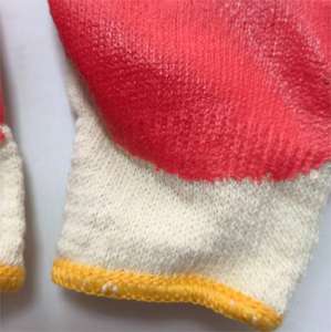 Petits gants de travail enduits de <span class=keywords><strong>latex</strong></span> de couleur rouge bon marché avec finition lisse avec EN 388 pour les marchés américain, polonais et coréen - Product Image 4