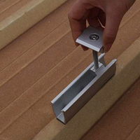 Kit de montage solaire pour toiture facile à installer, mini-rails en U 120 mm 200 mm, support PV pour toiture en tôle trapézoïdale