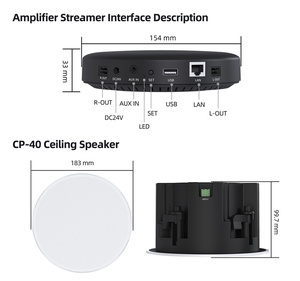 เครื่องขยายสัญญาณเสียง CS-<span class=keywords><strong>8</strong></span>ระบบเสียงในห้อง WiFi แบบหลายห้อง AUX ลำโพงติดเพดานขนาด USB4นิ้ว <span class=keywords><strong>IPX</strong></span> 6สำหรับระบบเครื่องเสียงบ้าน - Product Image 4