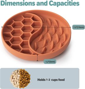 Nouveau Bol d'alimentation lente en silicone écologique pour animaux de compagnie, antidérapant, motif nid d'abeille, personnalisable, pour la vente en gros - Product Image 2