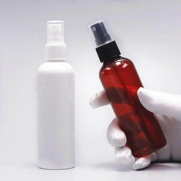 Ücretsiz örnek ucuz fiyat etiket boş tıbbi alkol plastik sprey şişeleri 100 ml ince sis Pet sprey şişesi