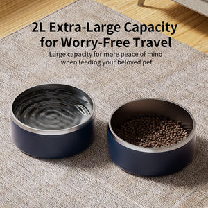Tazón Doble de Acero Inoxidable Personalizado para Perros, Tazón para Comida y Agua, Aislado al Vacío, Comedero para Mascotas - Product Image 2