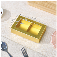 Boîte cadeau de luxe pour chocolats avec couvercle coulissant transparent, base dorée, ensembles de bonbons avec options de 2, 4, 6, 8 ou 12 compartiments