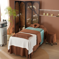 Ensemble de draps en flanelle de coton de première qualité marron clair épaissir couvre-lits de beauté Simple Salon de physiothérapie ensemble de lit draps