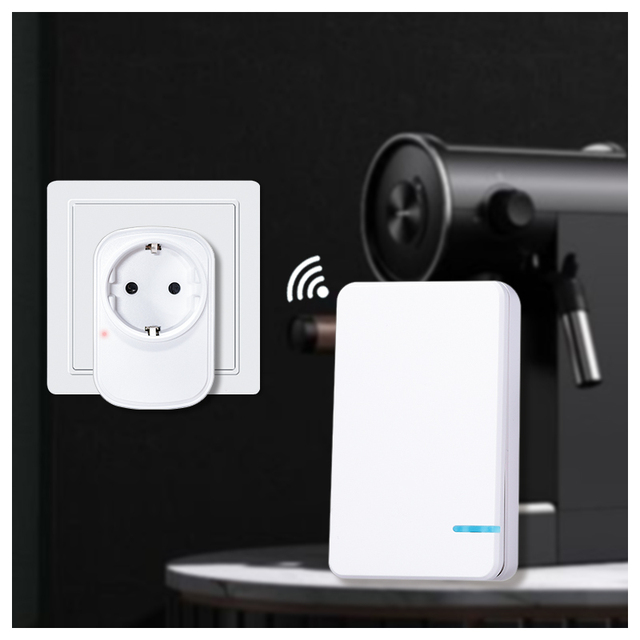 433MHz RF Wireless Remote Control Outlet 15A EU 1500W Power Socket with IP66 Rating for Home Convenience
