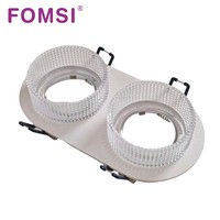 Support de Downlight Rond LED FOMSI Blanc Mat Noir MR16 Boîtier de Lampe LED GU10 Module LED MR16 Cadre de Spot LED