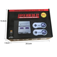 Console de jeu vidéo domestique SNES Famicom haute définition (rouge et blanc) SFC Nostalgique avec 821 jeux intégrés
