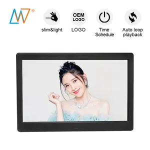 Slim 10 Inch Indoor Lcd Monitor Advertising Display Screen Digital Signage Ads Player