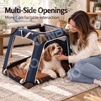 Sac de transport respirant pour animaux de compagnie pour voiture, cage pliable pour chien, niche de voyage souple pour intérieur, extérieur et camping