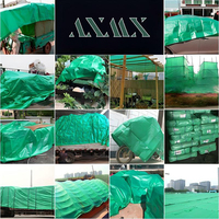 Bâche en PE verte double face, imperméable, résistante à l'usure, pare-soleil pour chantier, véhicule et abri temporaire