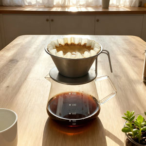 Filtre à café portable en titane pur pour l'extérieur, grande tasse en métal pour 1 à 4 personnes, idéal pour la maison et le camping - Product Image 5