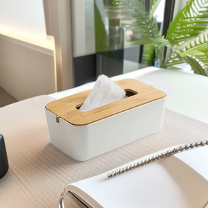 Porte-boîte à mouchoirs en fibre de bambou durable avec logo personnalisé, conteneur de rangement écologique pour serviettes en <span class=keywords><strong>papier</strong></span> et serviettes de table - Product Image 4