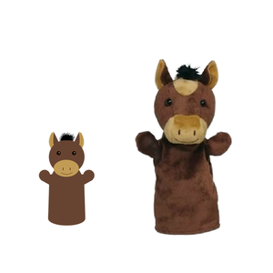 Marioneta <span class=keywords><strong>de</strong></span> mano <span class=keywords><strong>de</strong></span> mapache <span class=keywords><strong>de</strong></span> zorro <span class=keywords><strong>de</strong></span> <span class=keywords><strong>caballo</strong></span> <span class=keywords><strong>de</strong></span> peluche supersuave unisex personalizada con diseño bordado y relleno <span class=keywords><strong>de</strong></span> algodón PP - Product Image 1