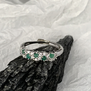 925 Sterling Silver Classic Eternity <strong>Ring</strong> <strong>Columbian</strong> Genuine <strong>Emerald</strong> Oval Cut Natural Gemstone Luxury Jewelry Gift for Mother's - Product Image 6