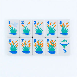 Juego de Mahjong Americano de Lujo Serie Texas - Fichas Acrílicas Resistentes y Ecológicas con Diseño Lone Star Flair Mesquite Blanco - Product Image 3