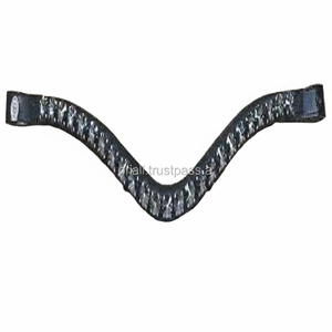 Precio al por mayor Exportación Calidad Hecha a mano Decorativa Banda de cuero para cejas Decorar con 1 fila de cristal y perlas Bling - Product Image 1