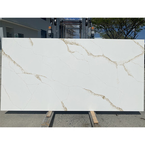 2024 New calacatta nhân tạo đá thạch anh vàng thạch anh Countertop cho sàn phòng tắm nhà bếp - Product Image 3