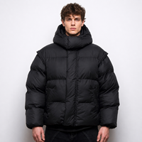 Veste d'hiver pour homme de style futuriste, rembourrée, épaisse, coupe-vent, en nylon ripstop brillant de haute qualité, personnalisée