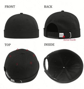 Unisex Vintage <b>Summer</b> Cotton Brimless Cap Solid Color Street Portable Docker Multipurpose Beanie Hip Hop <b>Hats</b> Promotion - Product Image 2