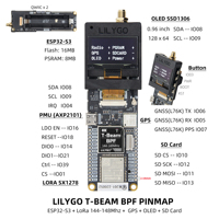 Módulo RF Inalámbrico LILYGO T-BEAM BPF 144~148Mhz ESP32-S3 de Bajo Consumo, Módulo LoRa SX1278 BPF, Placa de Desarrollo ESP32S3